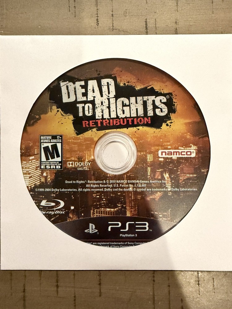 Dead to Rights: Retribution; Loose (Sony PlayStation 3, 2010)