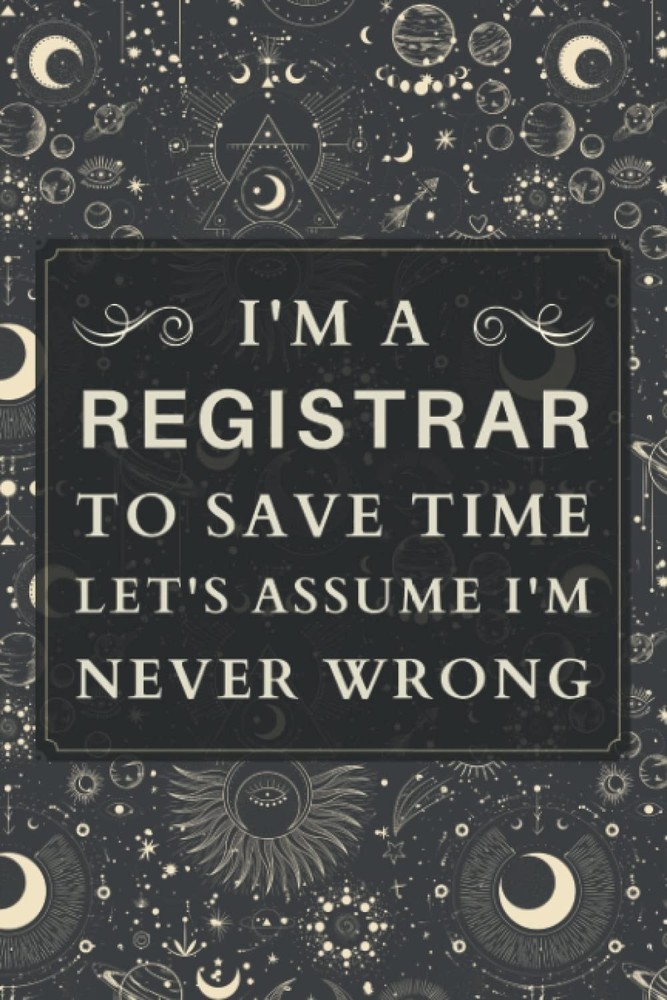 Registrar Gifts: Blank Lined Notebook Journal, a Funny and Appreciation Thank Yo