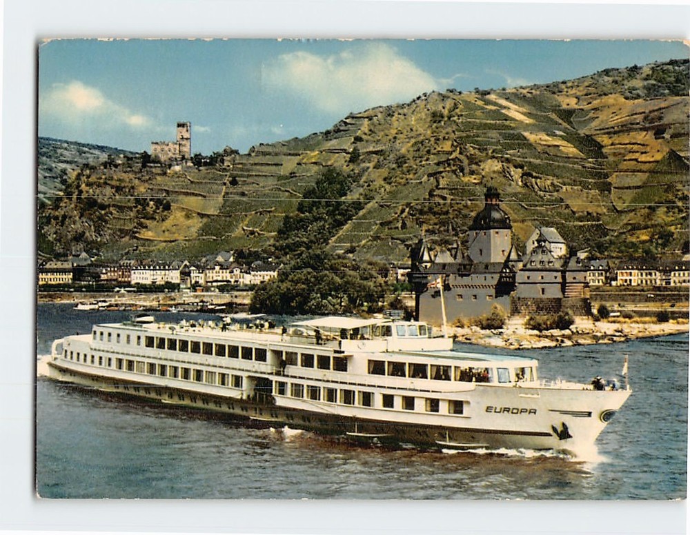 Postcard MS Europa Rhine River in Germany