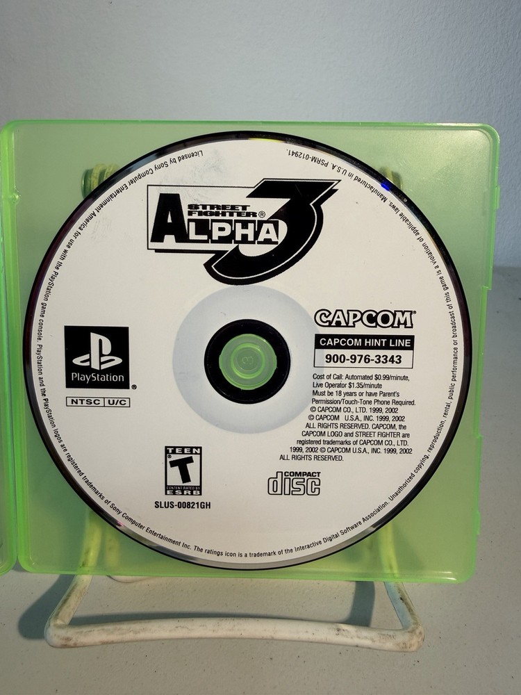 Street Fighter Alpha 3 (Sony PlayStation 1, 1999) Disc Only, Tested Working