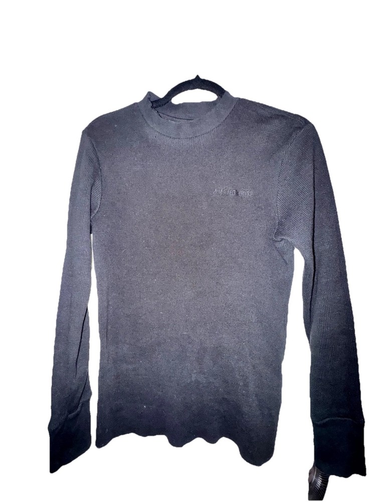 Aime Leon Dore Waffle Longsleeve Embroidered Logo Black Men’s Size Small