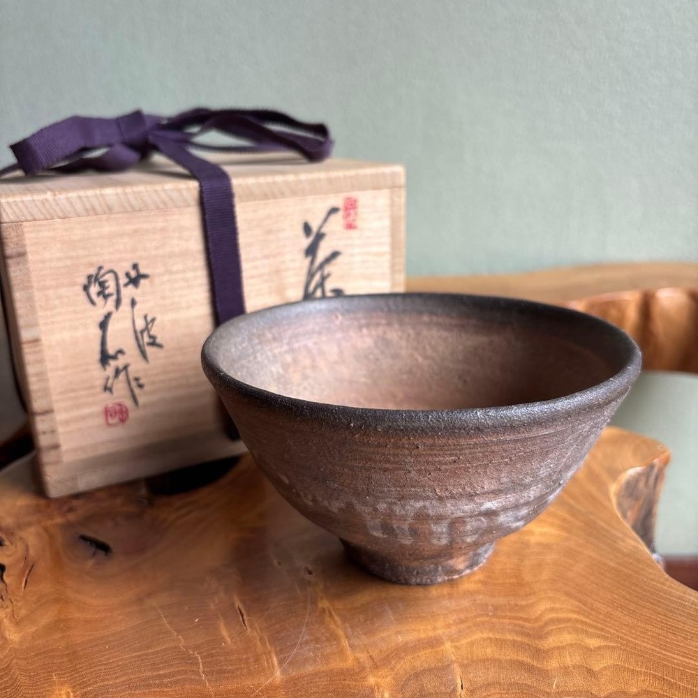 Murata Tamba Ware Matcha Bowl Tea Utensils Boxed Ceramic Tea Ceremony