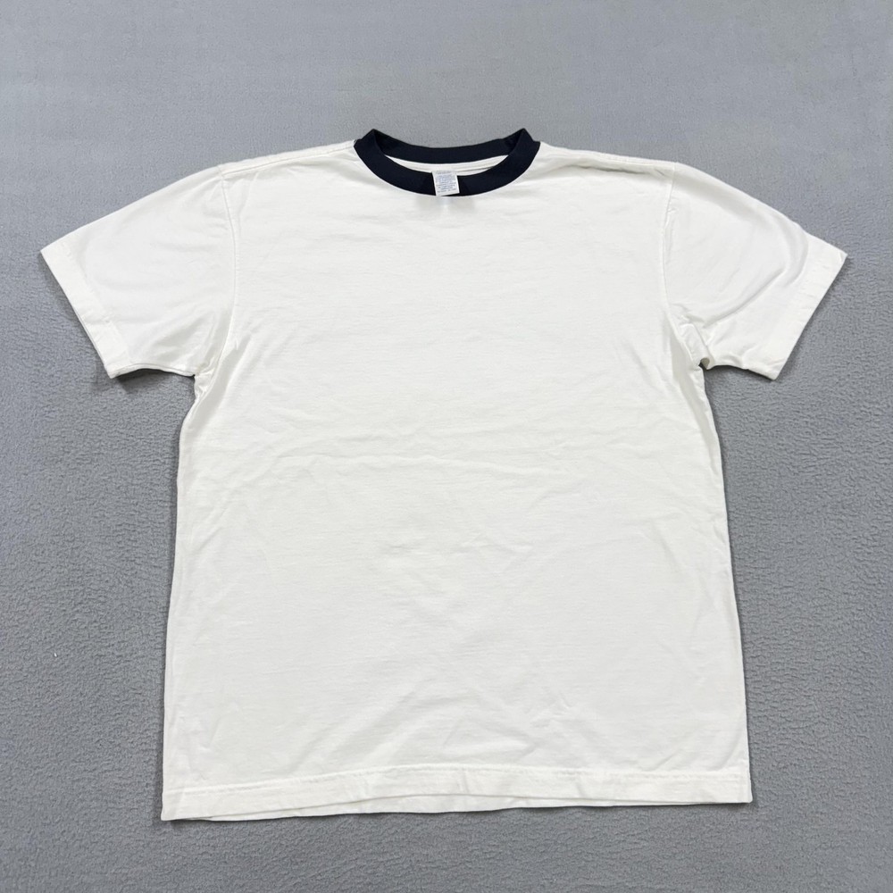 Vintage gap shirt mens small White Navy Ringer Tee deadstock 90s preppy
