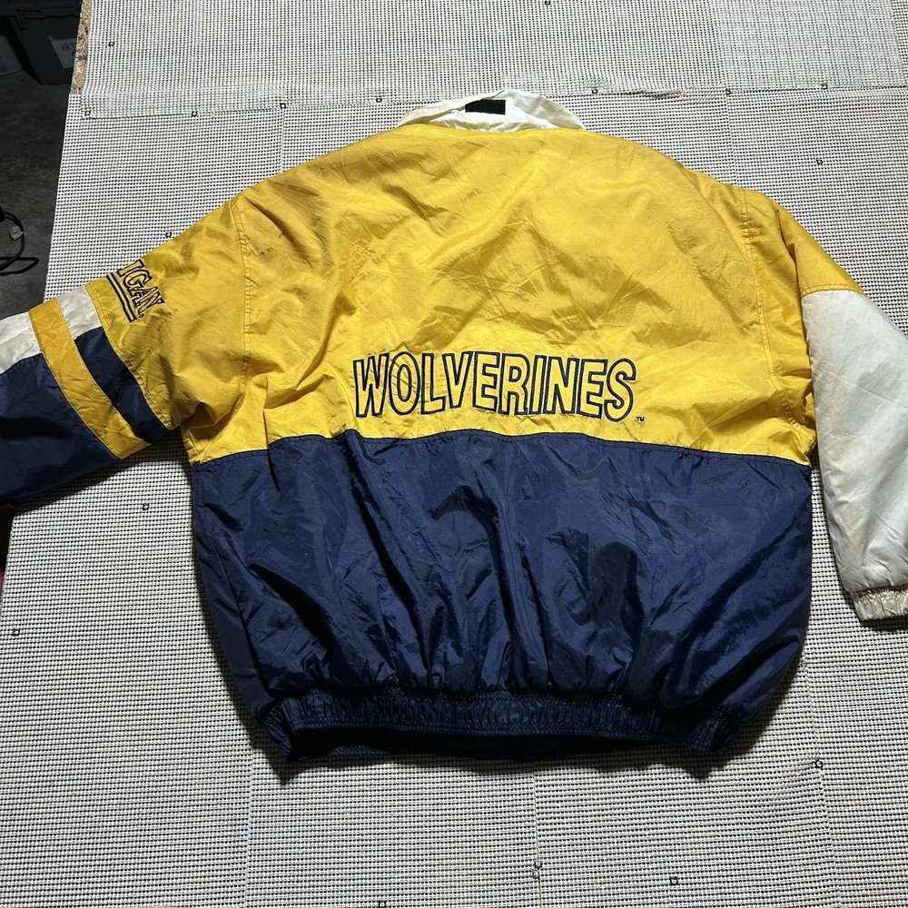 Vintage Starter Michigan Wolverines NCAA Pullover Jacket Size XL
