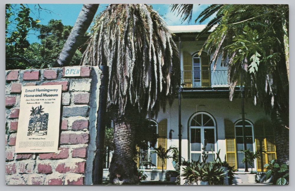 Entertainment~Key West FL~Ernest Hemingway Home & Museum~Vintage Postcard