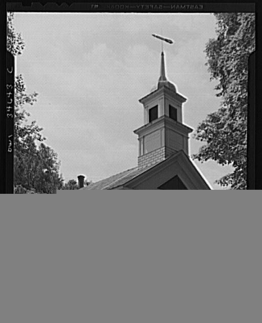Photo:Vermont Gaysville 1900s Church Steeple Rooftop Black White Photo