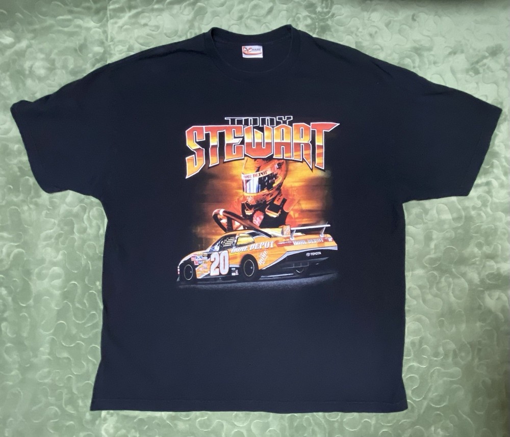 Vintage 2008 Tony Stewart NASCAR T-Shirt Size 2XL, Chase Authentics, Home Depot