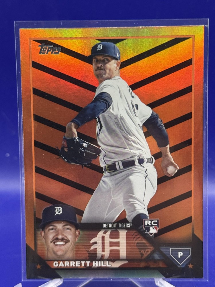 2023 Topps Update Garrett Hill Orange Black Foil #US29 Detroit Tigers