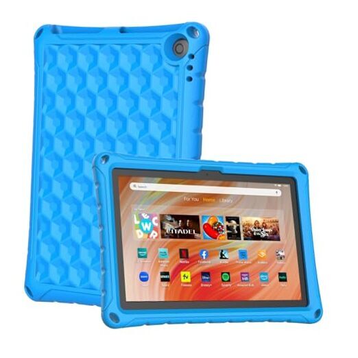 New Amazon Fire HD 10 & Fire HD 10 Plus Tablet Case for Kids(13th/11th blue
