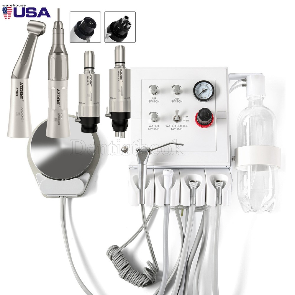 Portable Dental Turbine Unit Weak Suction work with Air Compressor/Handpiece Kit