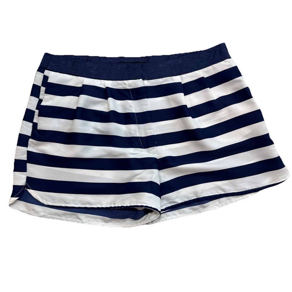 Zara Basic Women Shorts Blue White Striped Nautical NWT S
