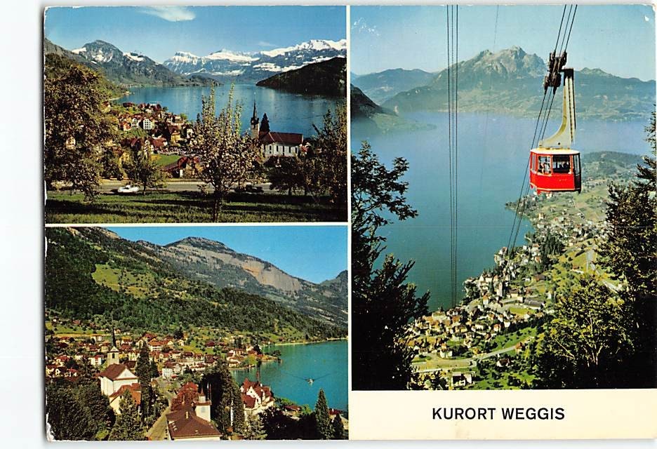Postcard Scenes & Views Weggis Lake Lucerne Switzerland