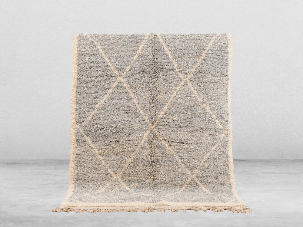 Luxury Moroccan Berber Beni Ourain Wool Rug Design Area Handmade Carpet Rug