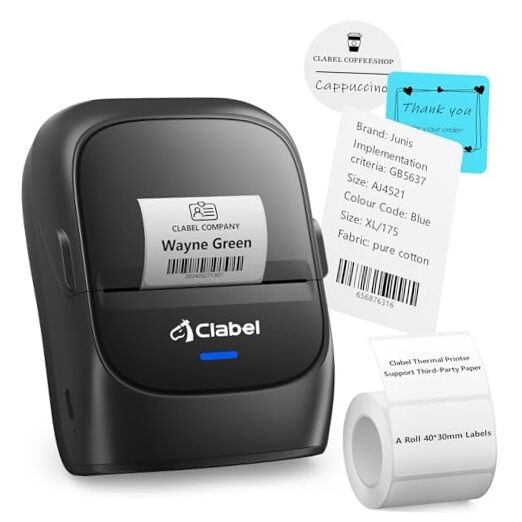 Label Maker Machine with Tape 221B Thermal Inkless Label Printer 2 Inch Mini