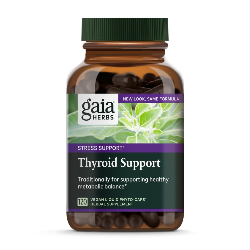 Gaia Herbs Thyroid Support Supplement with Ashwagandha Kelp and Seaweed
