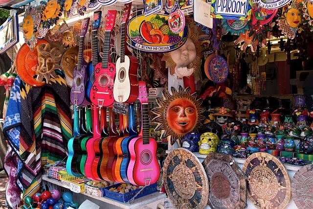 Los Angeles California Olvera Street 2012 Mexican Market Guitar Shop Souvenirs