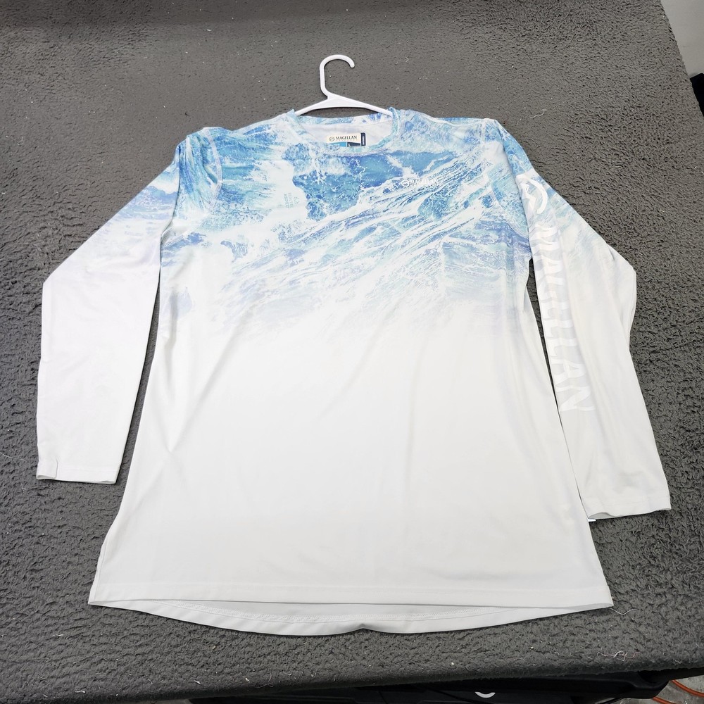 Magellan Outdoors Shirt Womens Large Fish Gear Boyfriend Long Sleeve Fishing