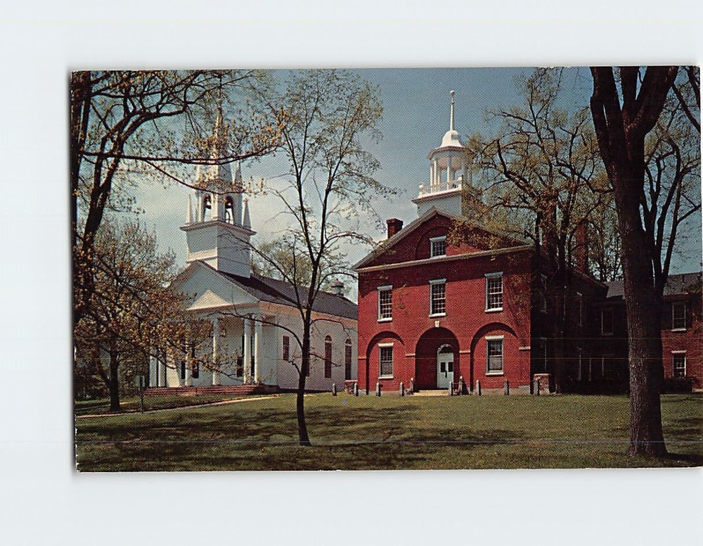 Postcard Old First Congregational Church Wiscasset Maine