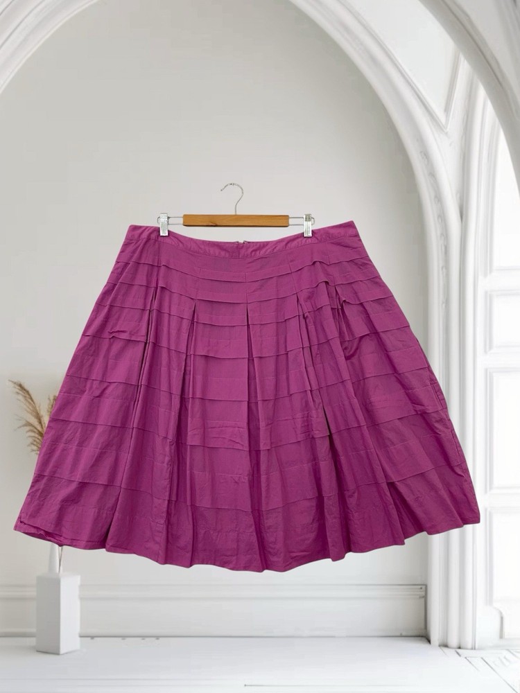Talbots Purple Layered Mini Skirt Women’s Size 20 Lightweight Cotton