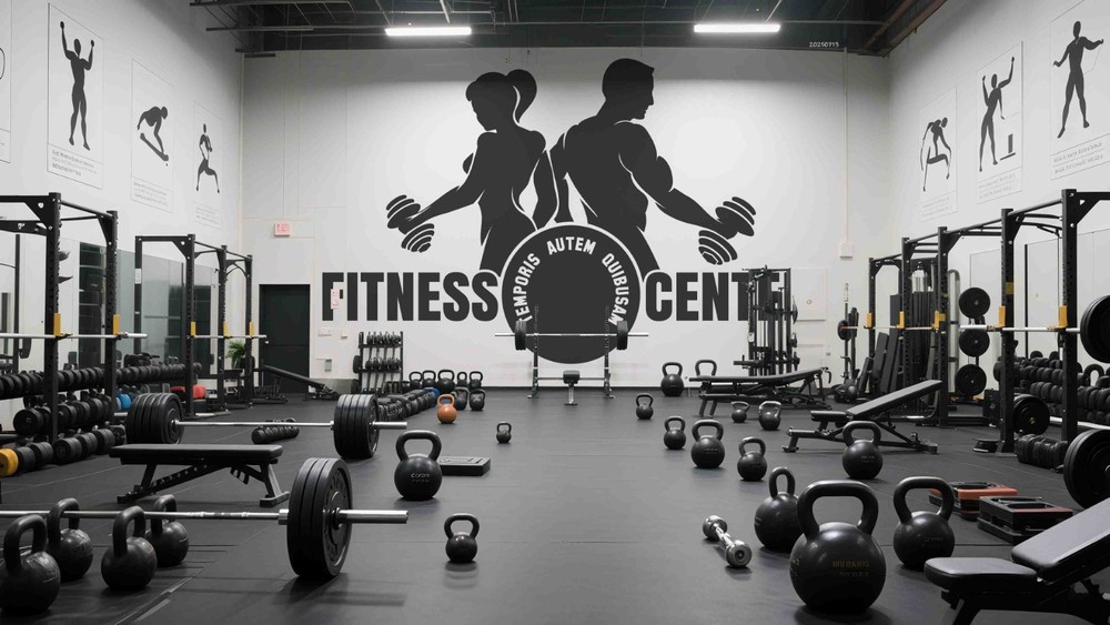 3D Gym Fitness Theme Illustration Wall Murals Wallpaper Murals Wall Sticker 11