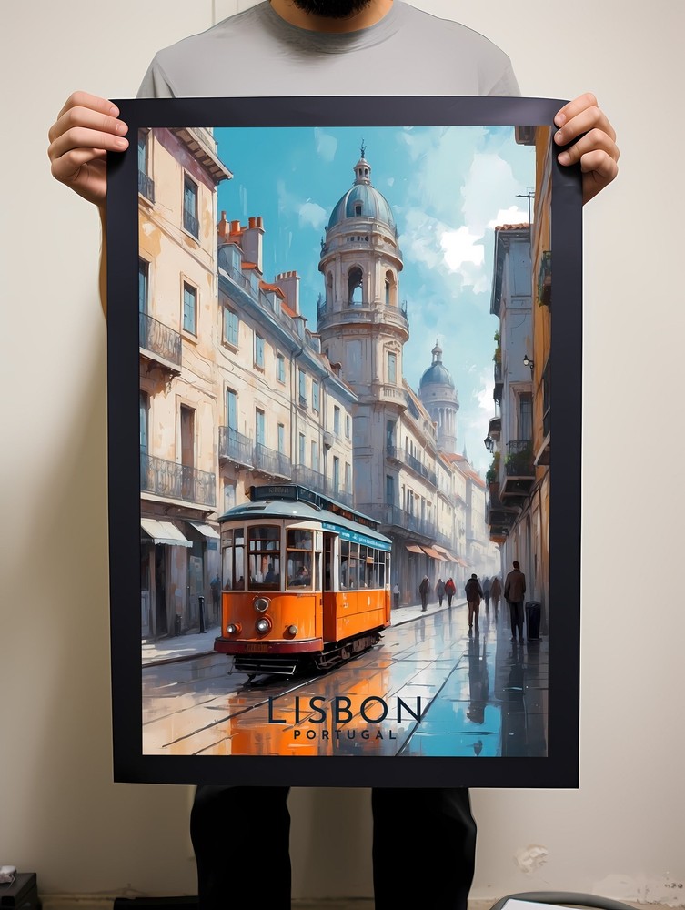 Lisbon Portugal Travel Poster Wall Art Instant Hanging Decor New Home Gift
