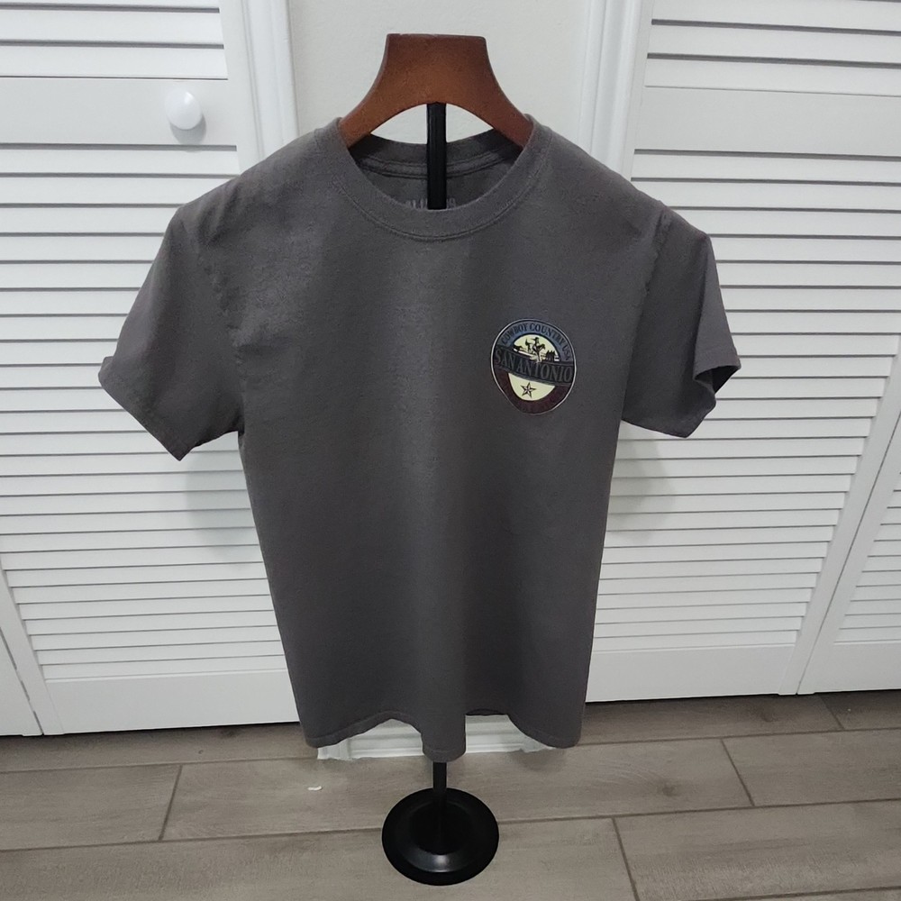 Blue 84 Men's Gray Cowboy Country USA San Antonio Texas Graphic Tee S