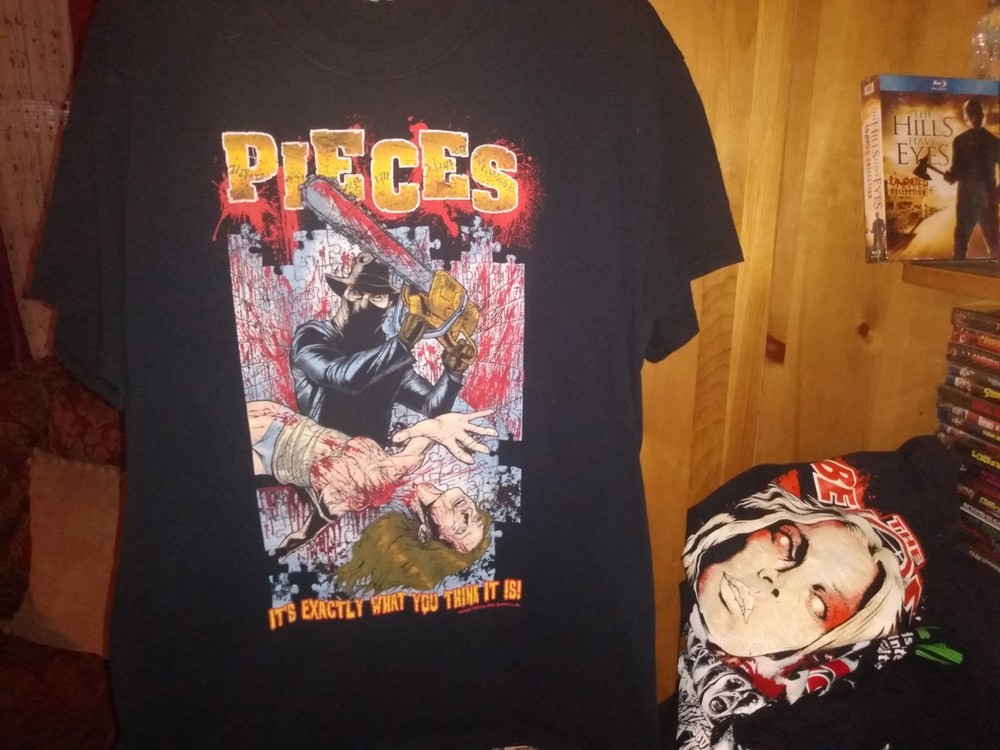 Rotten Cotton Pieces Horror Movie Shirt Large Grindhouse Vintage