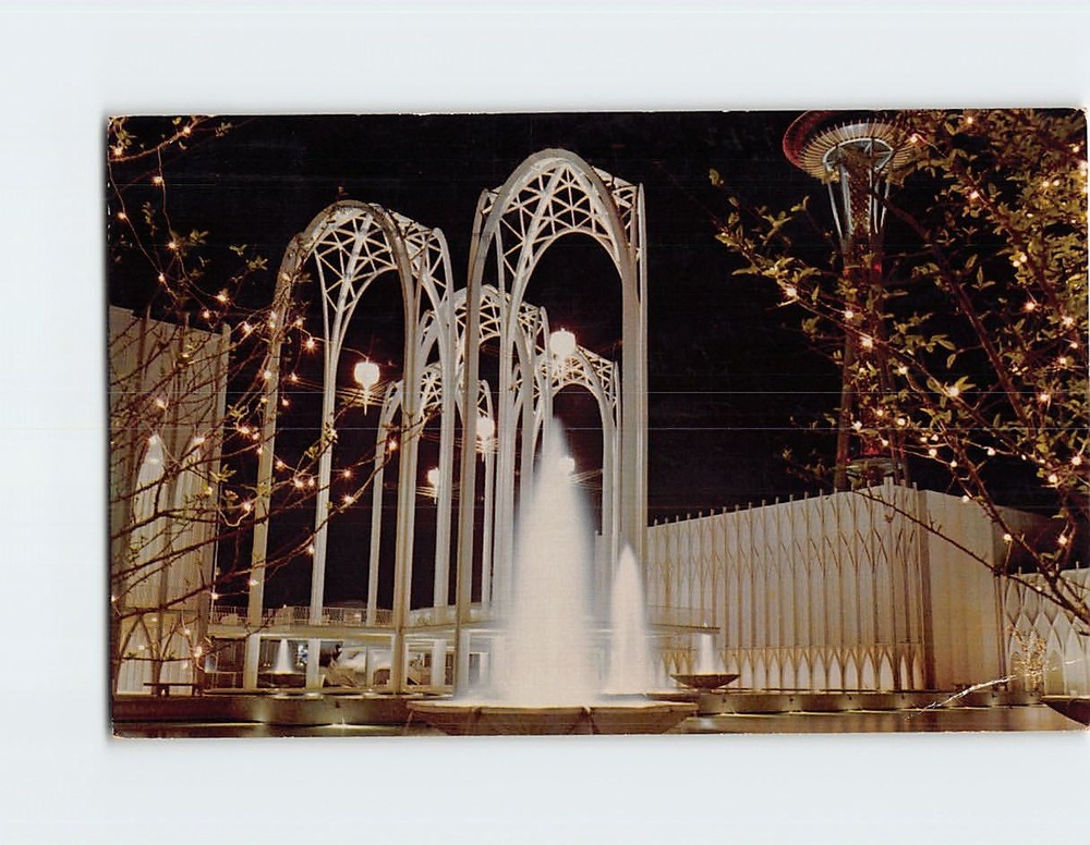 Postcard US Science Pavilion & Space Needle Seattle World's Fair Washington USA