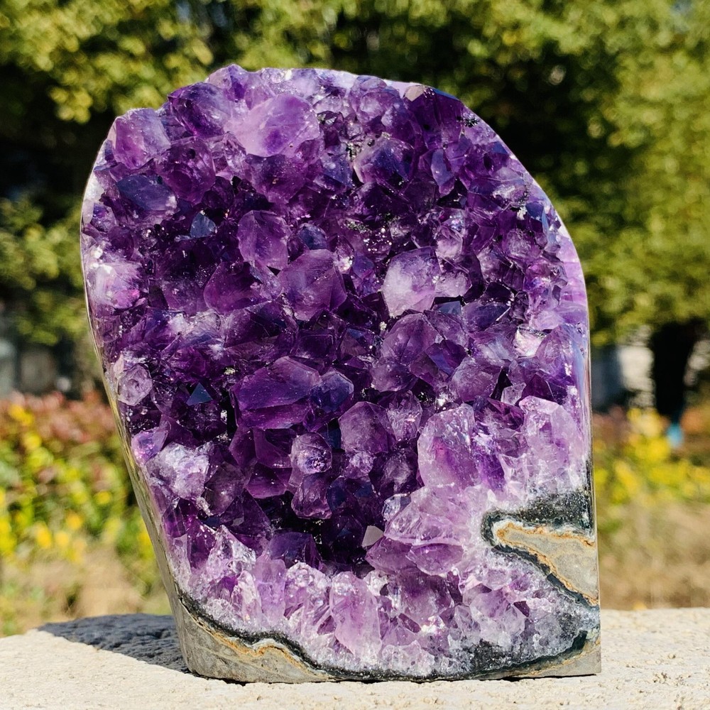 2.33LB Uruguayan Amethyst Quartz Crystal Block Natural Ore Specimen