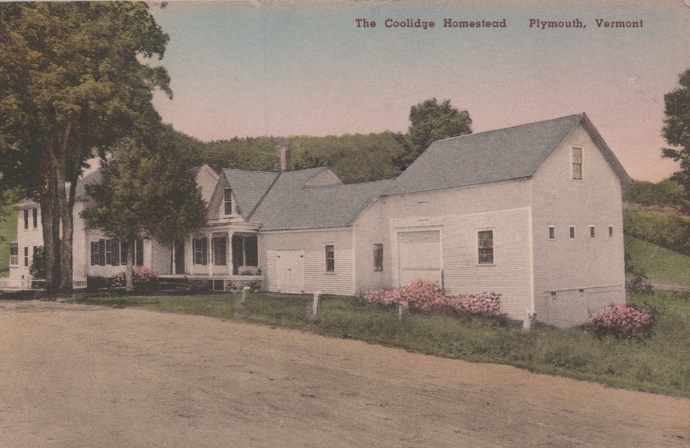 Coolidge Homestead Plymouth VT Hand Colored Vintage Postcard