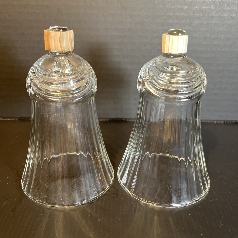 Vtg Home interiors RENAISSANCE Clear Glass Votive Peg Cup Candle Holders  2pc