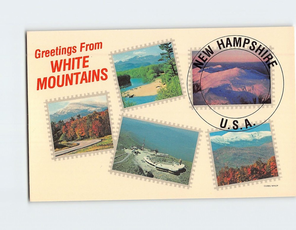 Postcard Greetings From White Mountains NH USA