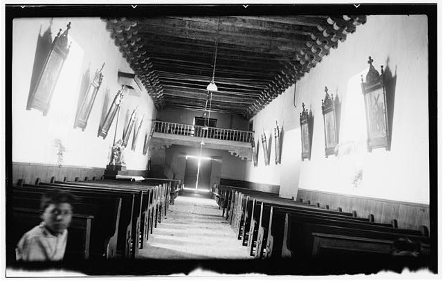 Historic Church Interior Pews Balcony 1900s American Buildings Survey