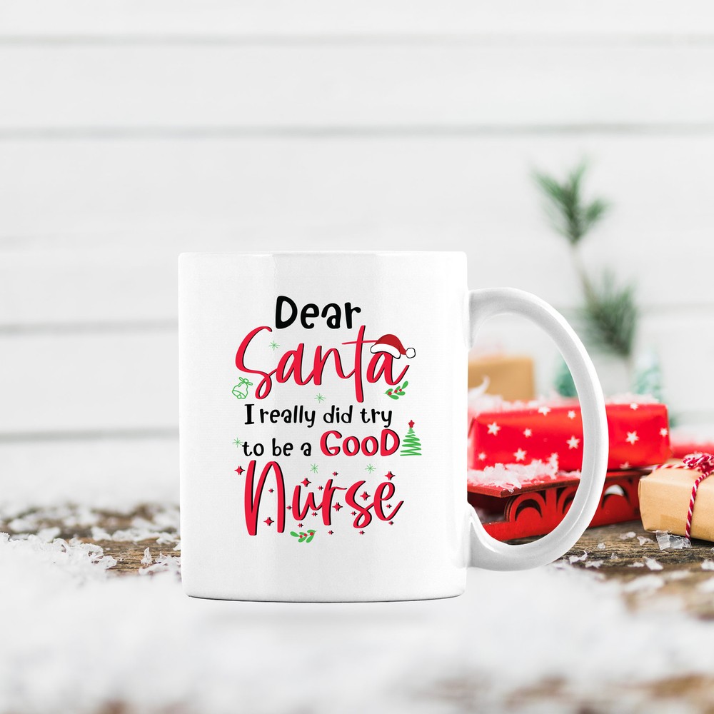 Christmas Nurse Santa Christmas Gifts For Nurse Nurse Christmas Mug Rn Christmas