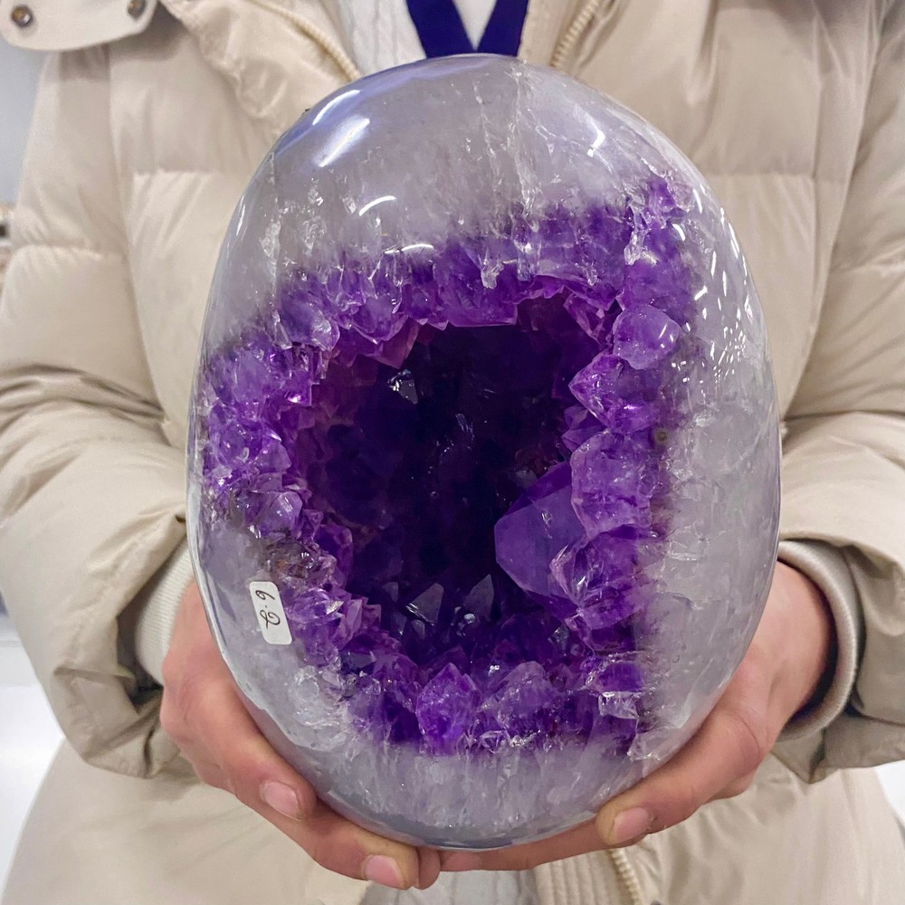 13.66LB Natural Amethyst geode quartz cluster crystal specimen Healing.