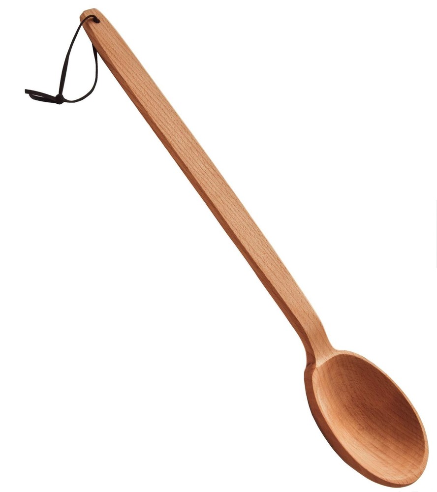Heavy Duty Large Wooden Spoon 18-inch, Long Handle Cooking Spoon With a Scoop...