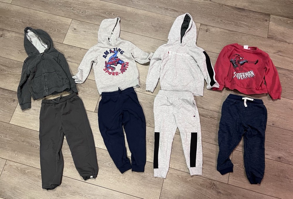 Boys Lot of 8 Hoodies, Sweater, Pants Size 5T Assorted Colors And Brands