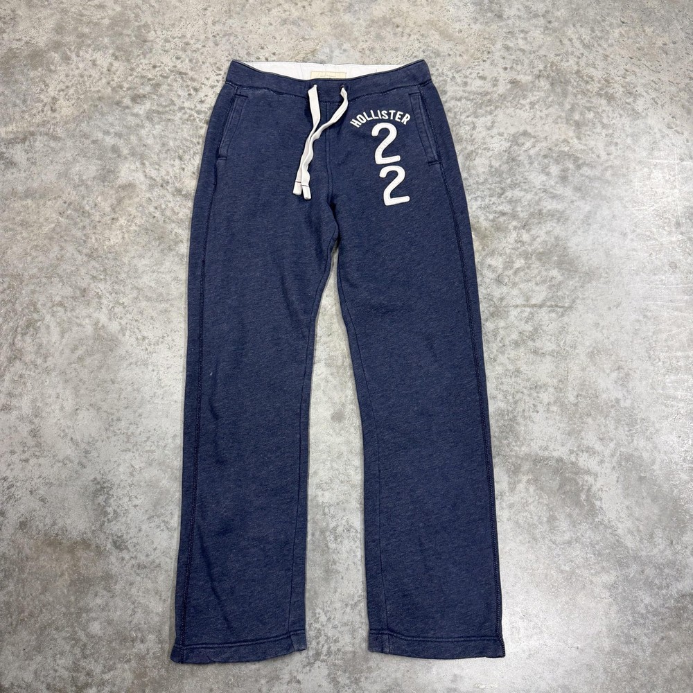 Vintage Hollister Sweatpants Mens Small Blue Fleece Lounge Pants y2k surf skater
