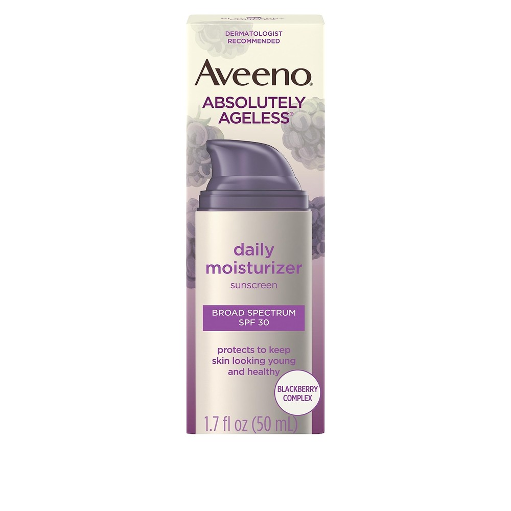 Aveeno Absolutely Ageless Daily Facial Moisturizer SPF 30 Sunscreen 1.7 Fl Oz