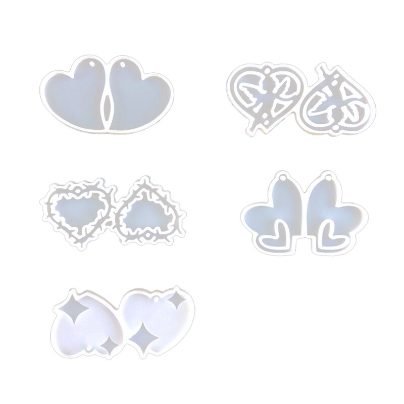 Valentine s Day Earrings Epoxy Resin Mold Keychain Necklace Silicone