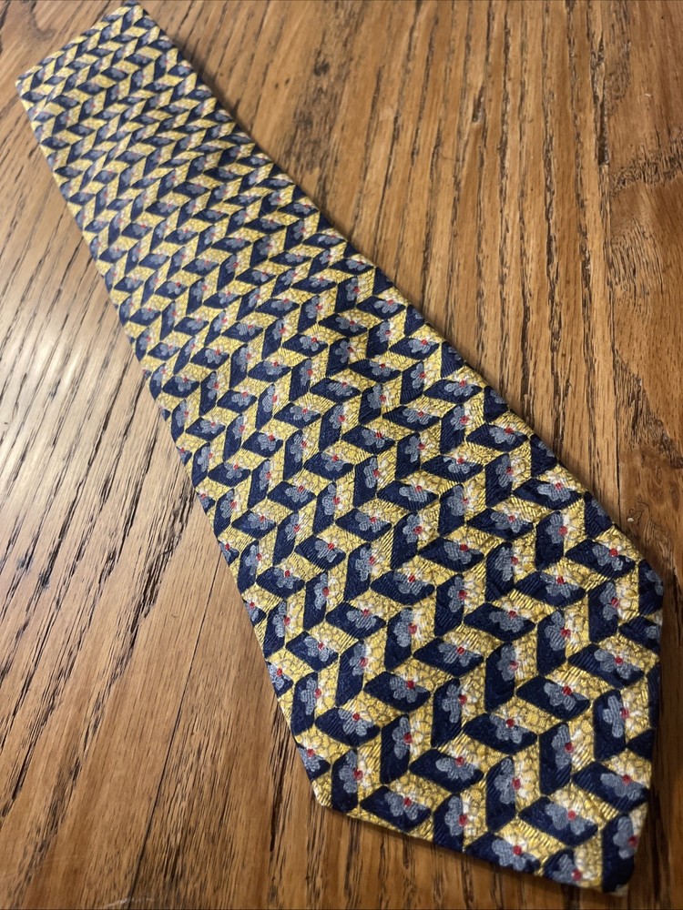 Vintage EUC Ermenegildo Zegna Silk Tiny Floral Tie Men’s Necktie Made In Italy