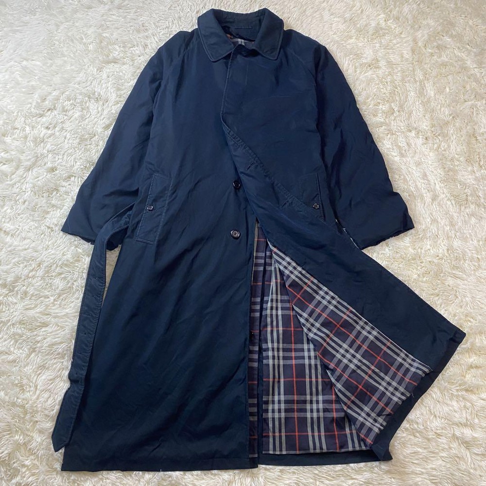 Burberry Made In England Balmachan Coat Nova Check With Belt 44 L M1121