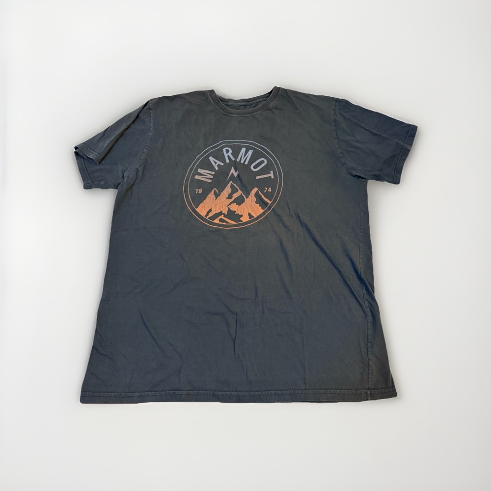 Marmot Men’s Graphic Logo T-Shirt Black XL Outdoor Hiking Camping Casual Tee