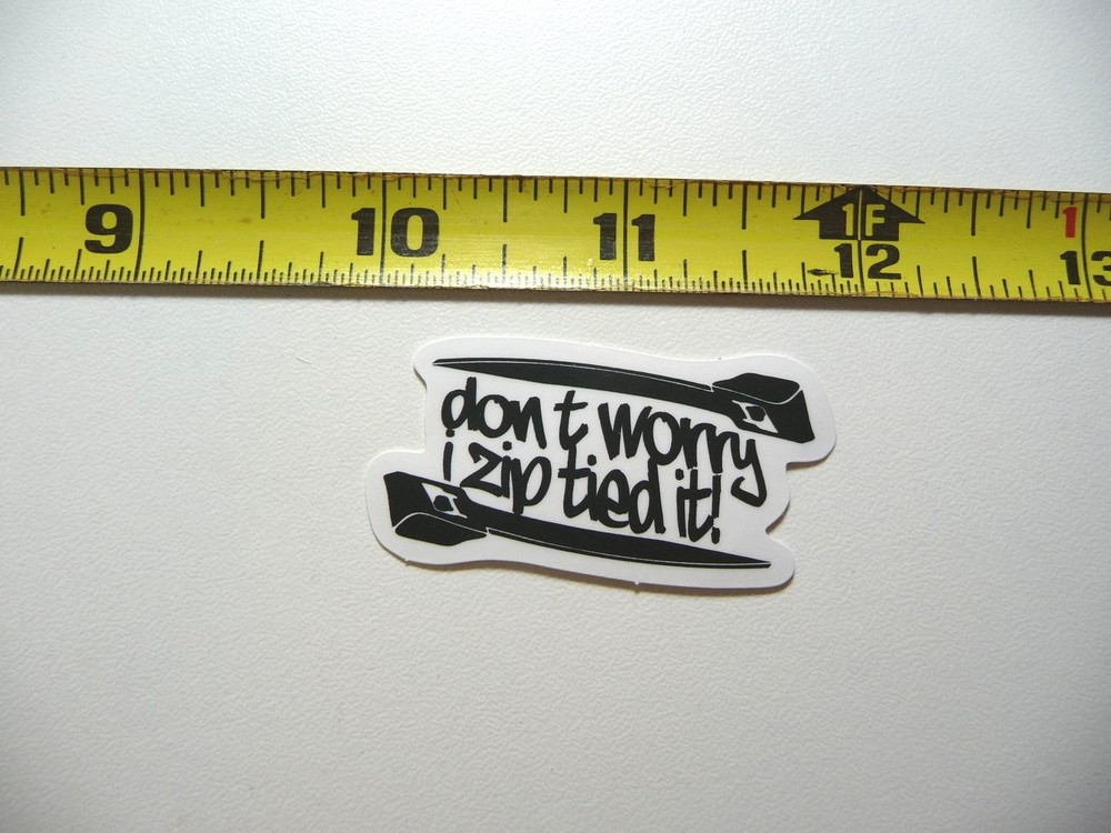 Funny Zip Tie Mechanic Decal Sticker for Professionals