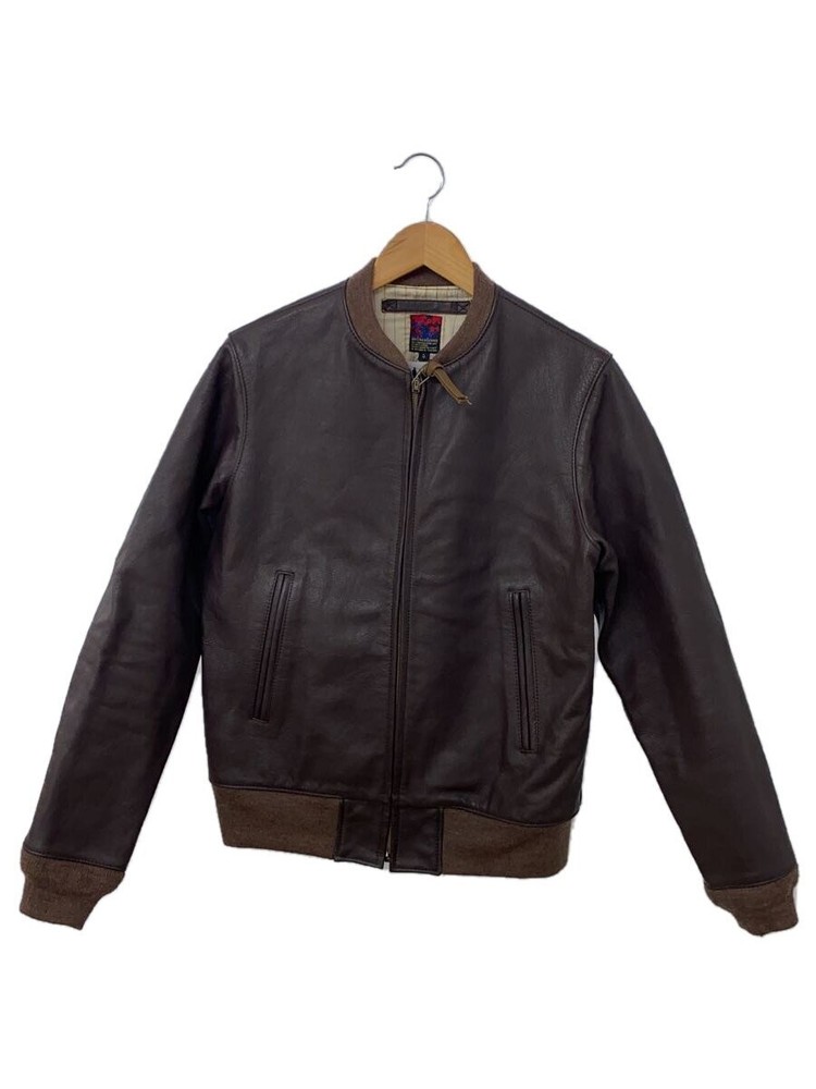 Brunaboinne Brown Goat Leather Plain Blouson Jacket 5121 427