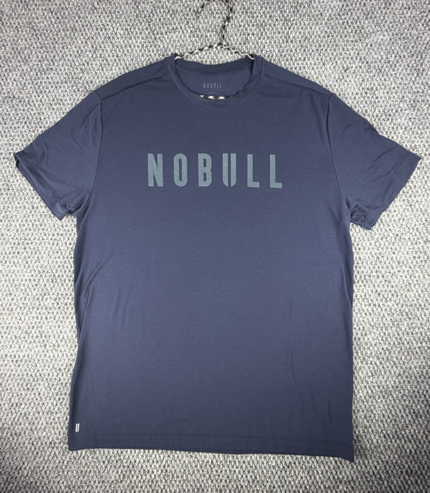 NOBULL Navy Blue Jersey Stretch Crew Neck Short Sleeve Men's T-Shirt XL