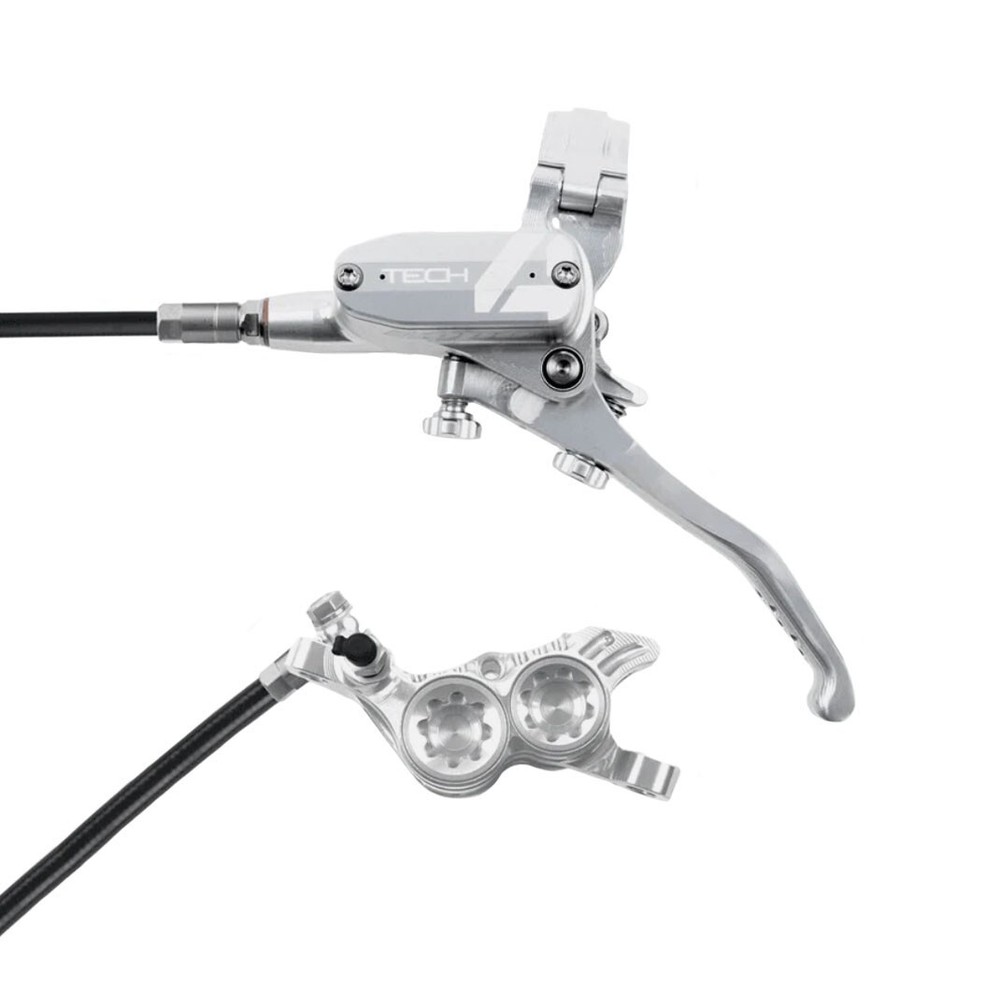 Hope Tech 4 V4 MTB Mountain Bike Hydraulic Disc Rear Brake & Lever Silver/Silver