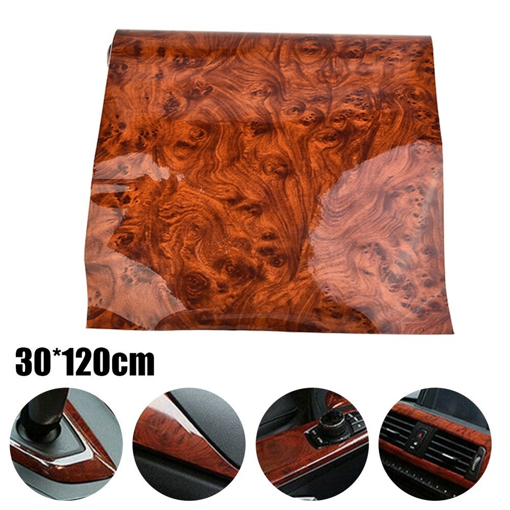 Car Wood Grain Vinyl Film Trim Sticker Auto-Interior Dashboard Panel-Decoration