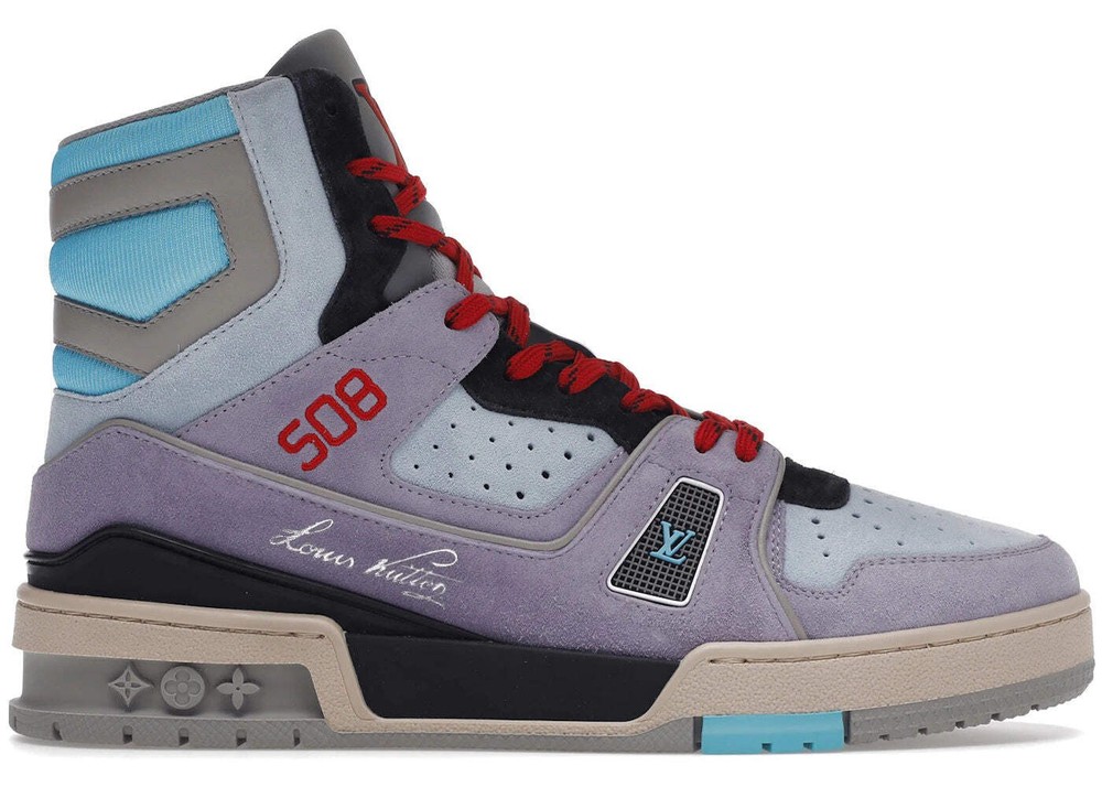 Louis Vuitton Trainer Sneaker Boot Purple - Lightly Worn