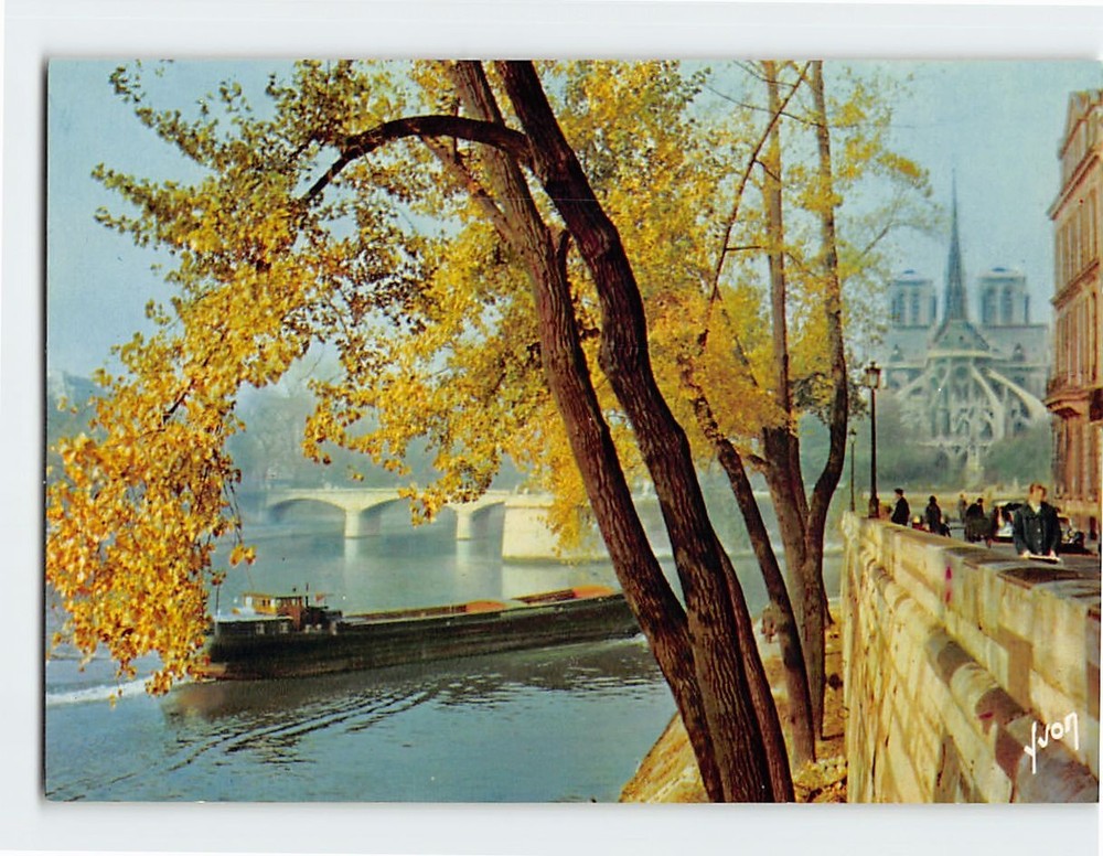 Postcard Notre Dame Vue de l'lle Saint Louis Paris France